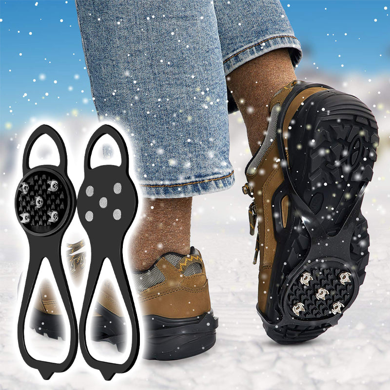 GlaciTech™ Universella Gripper Spikes | Halkskydd för Skor för Snö & Is | 49% Rabatt