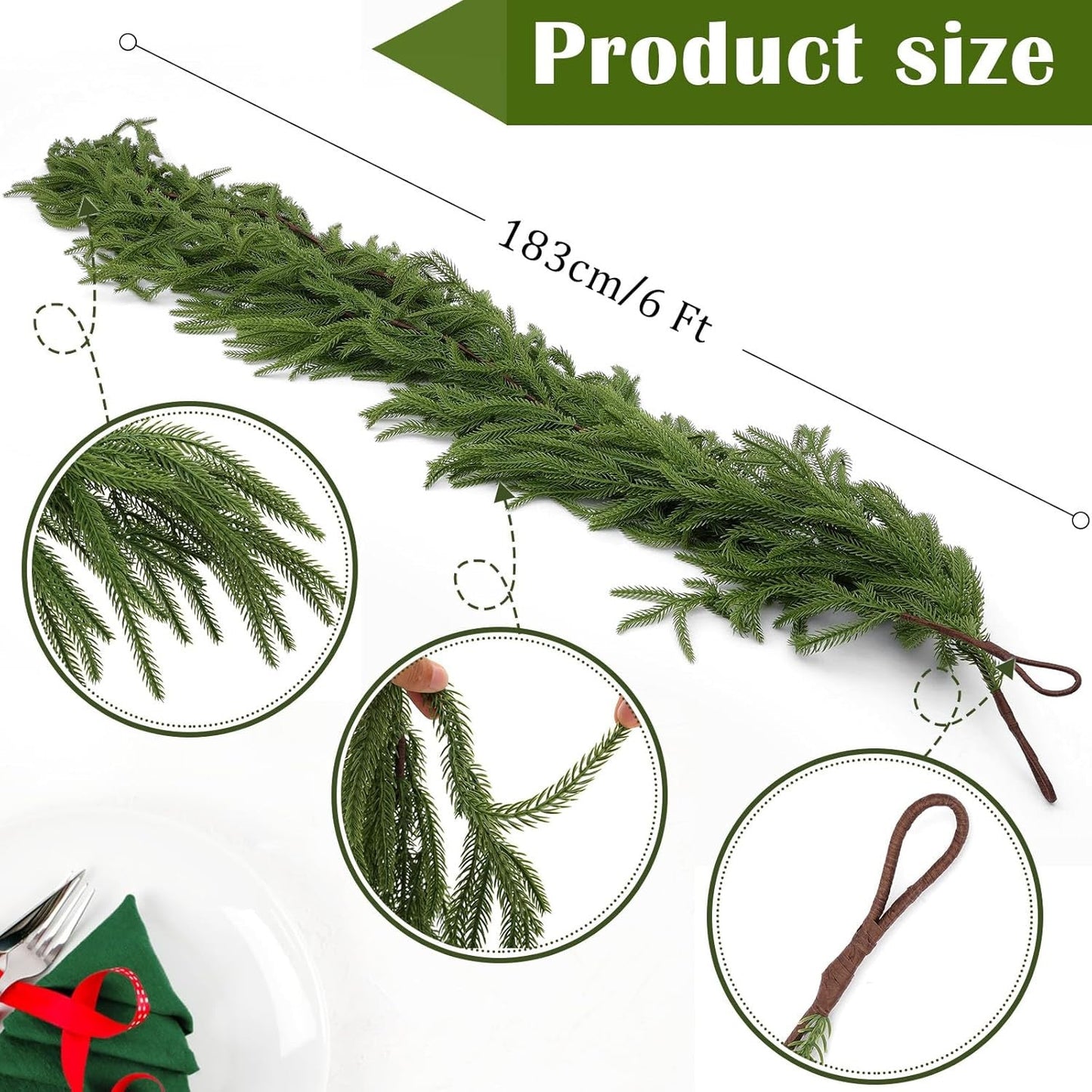 EverGreenTouch™ | Luxe Norfolk Pine Kerstkrans