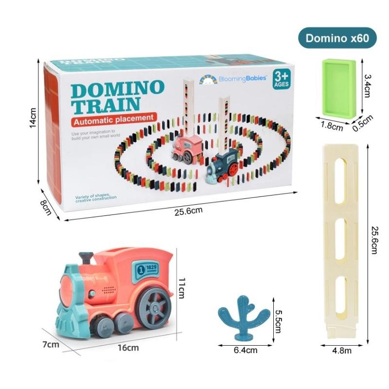 DominoTrain™ - Elektrisk domino-sett med tog 