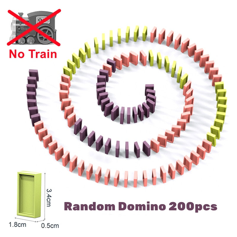 DominoTrain™ - Elektrisk domino-sett med tog 