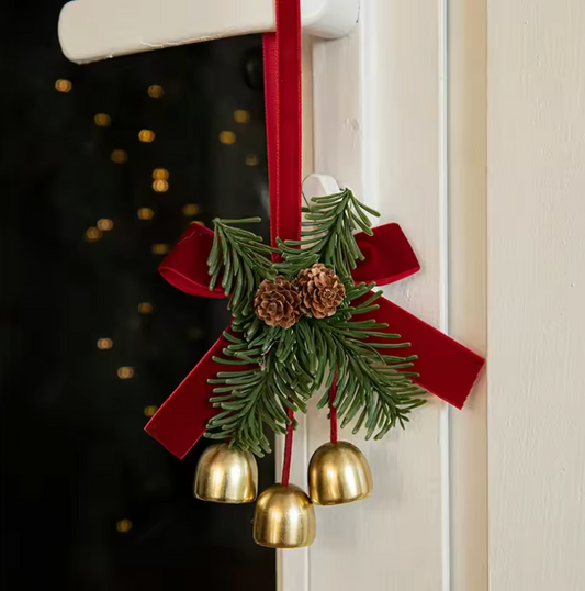 Red Ribbon Christmas Bell Hanger