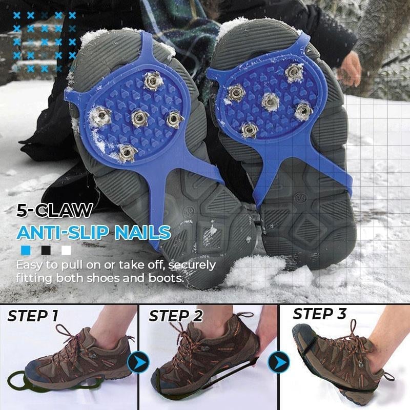 GlaciTech™ Universella Gripper Spikes | Halkskydd för Skor för Snö & Is | 49% Rabatt