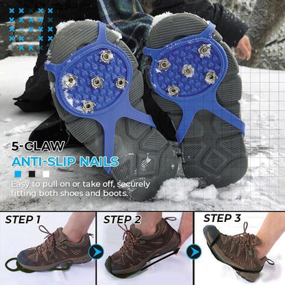 GlaciTech™ Universella Gripper Spikes | Halkskydd för Skor för Snö & Is | 49% Rabatt